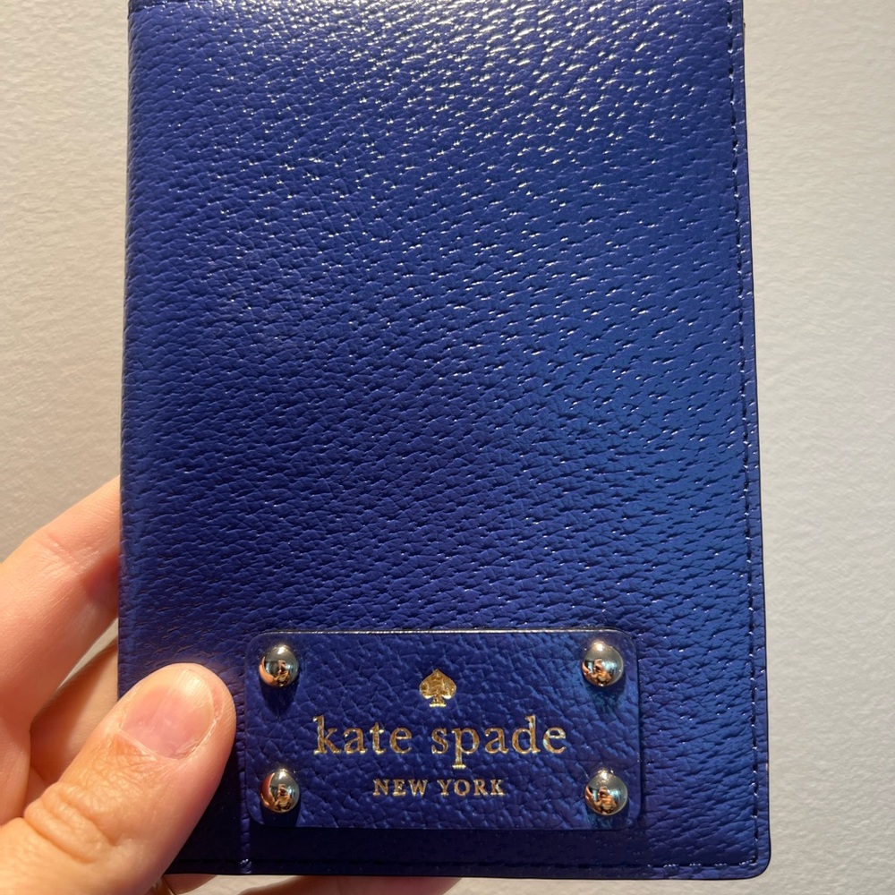 Kate Spade bright indigo passport holder